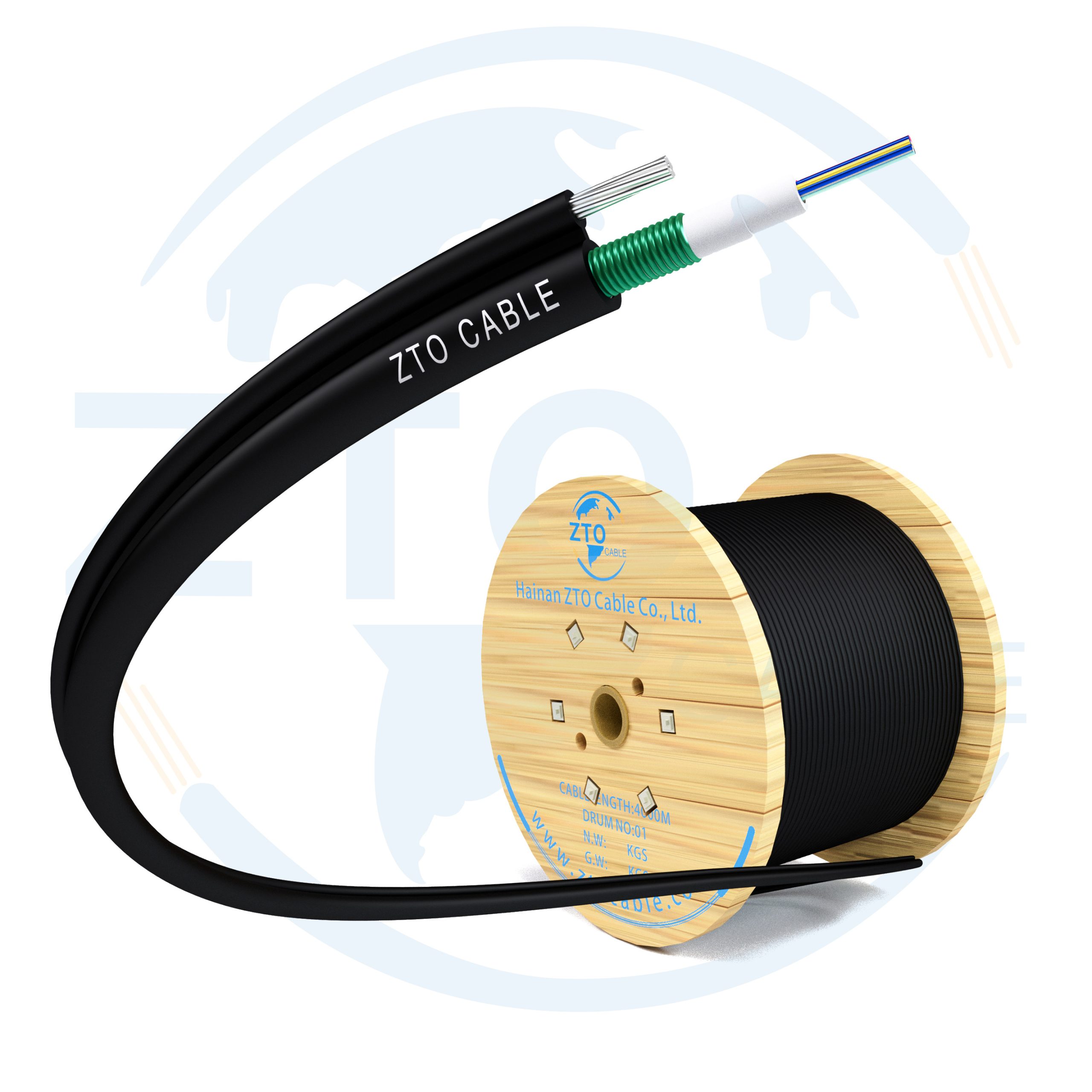 Мини фигурный 8 волоконно-оптический кабель воздушный одноканальный GYXTC8S