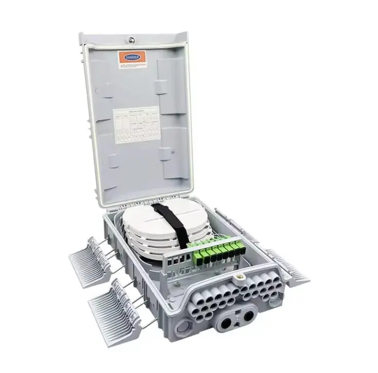 Уличный корпус PC ABS серый 24-волоконный оптический шкаф SC FTTH пластиковый корпус fibra NAP CTO 24-волоконный оптический распределительный шкаф