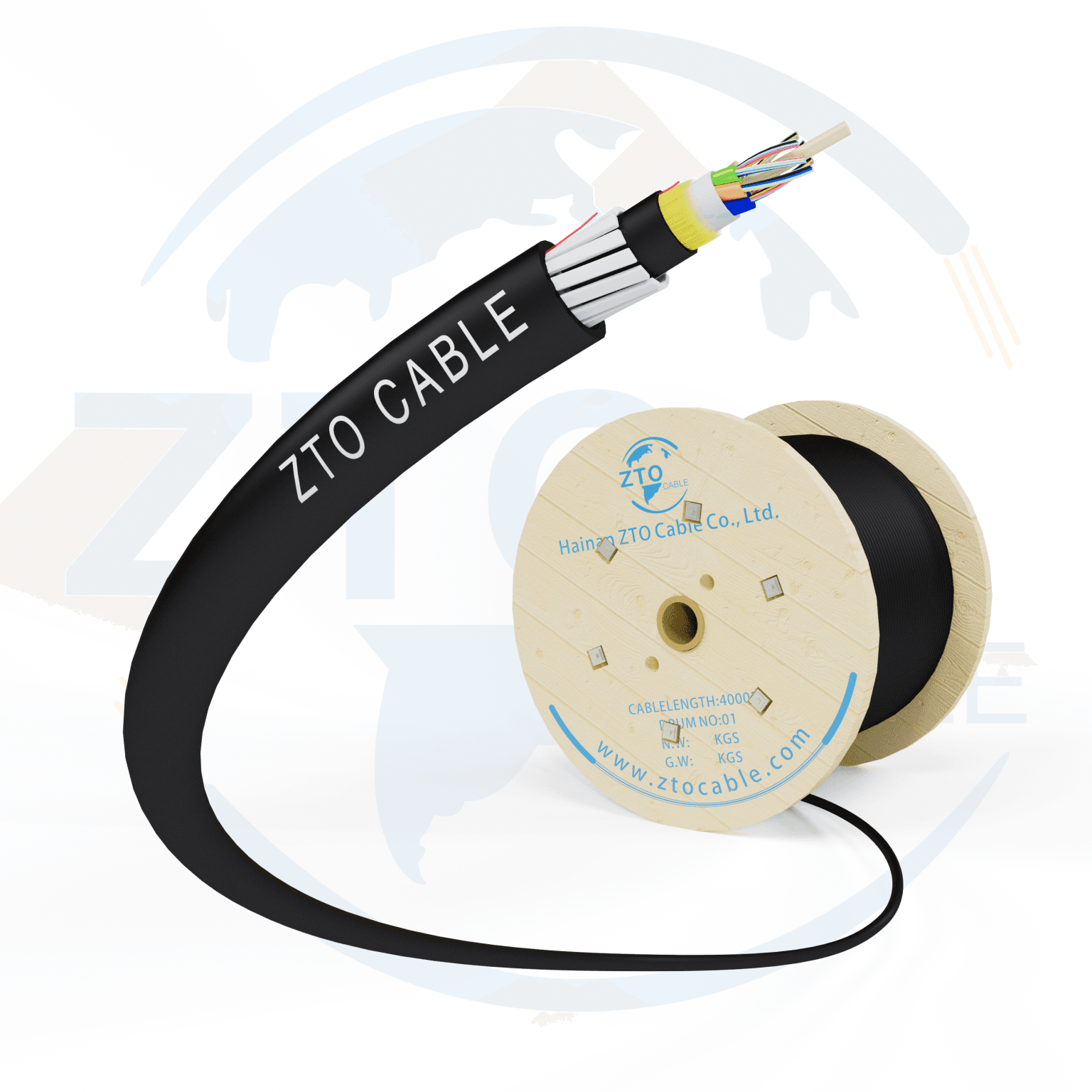 Anti-Rodent FRP Armored ADSS Aerial Cable | ZTO Cable