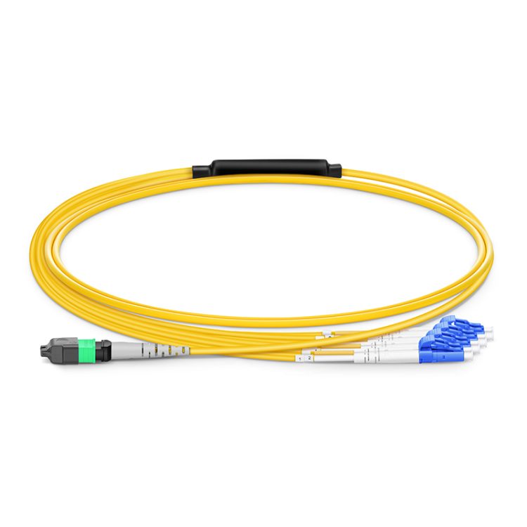 MTP-8 APC to 4 x LC UPC Harness, 8 Fibers, OS2, Type B