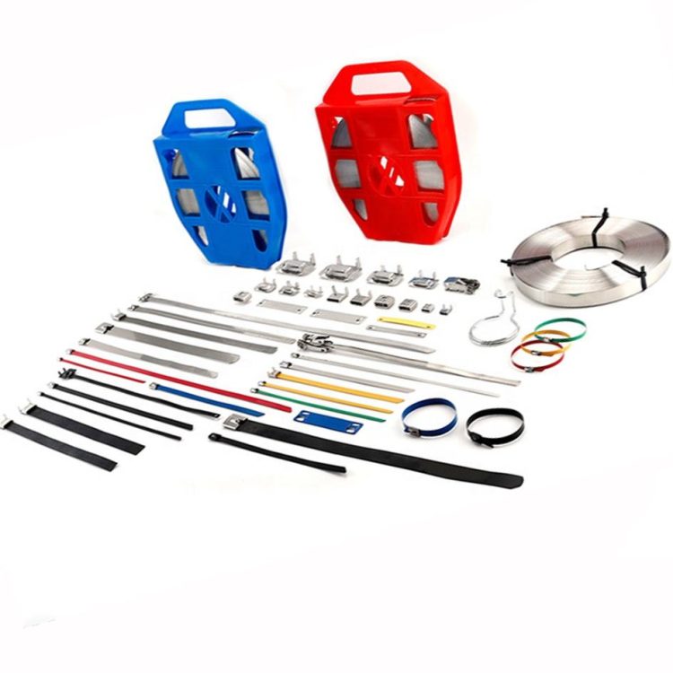 10M, 25M, 30M, 50m stainless steel strapping bands for fiber optical cables with buckle 3/8 "1/2" and 5/8 "3/4"